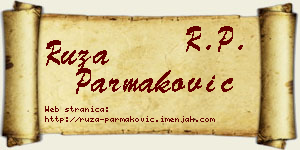 Ruža Parmaković vizit kartica